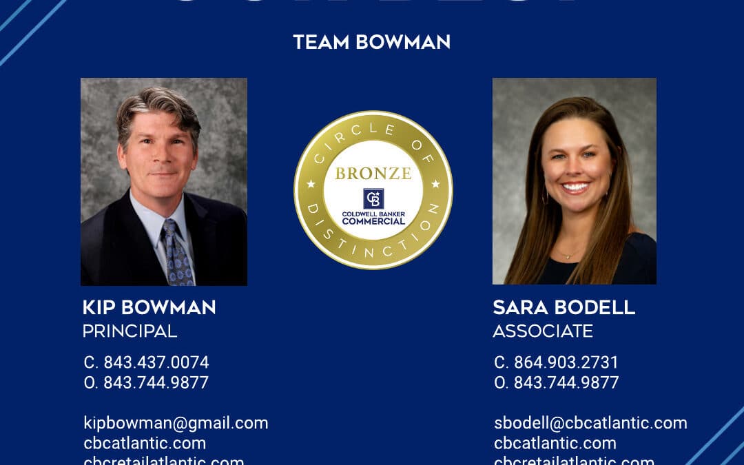 KIP BOWMAN NAMED TO COLDWELL BANKER COMMERCIAL 2023 BRONZE CIRCLE OF DISTINCTION